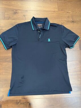 Psycho Bunny Navy Polo with Teal Accent
